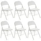 Chaises pliantes élégantes en fer et PVC pour conventions et expositions Blanches