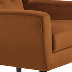 Lot de 2 fauteuils de salon en velours avec accoudoirs