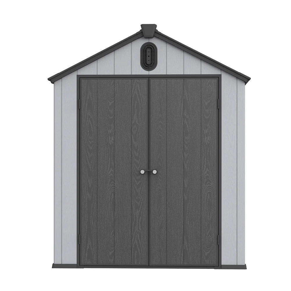 Abri de jardin en résine toutes saisons avec plancher de 1,8 m x 1,2 m / 1,8 m x 2,4 m / 2,4 m x 1,8 m / 2,4 m x 3 m, abri à outils Spire