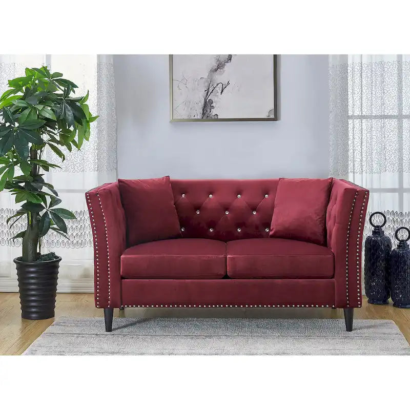 Causeuse en velours Gracewood Hollow Sukikim
