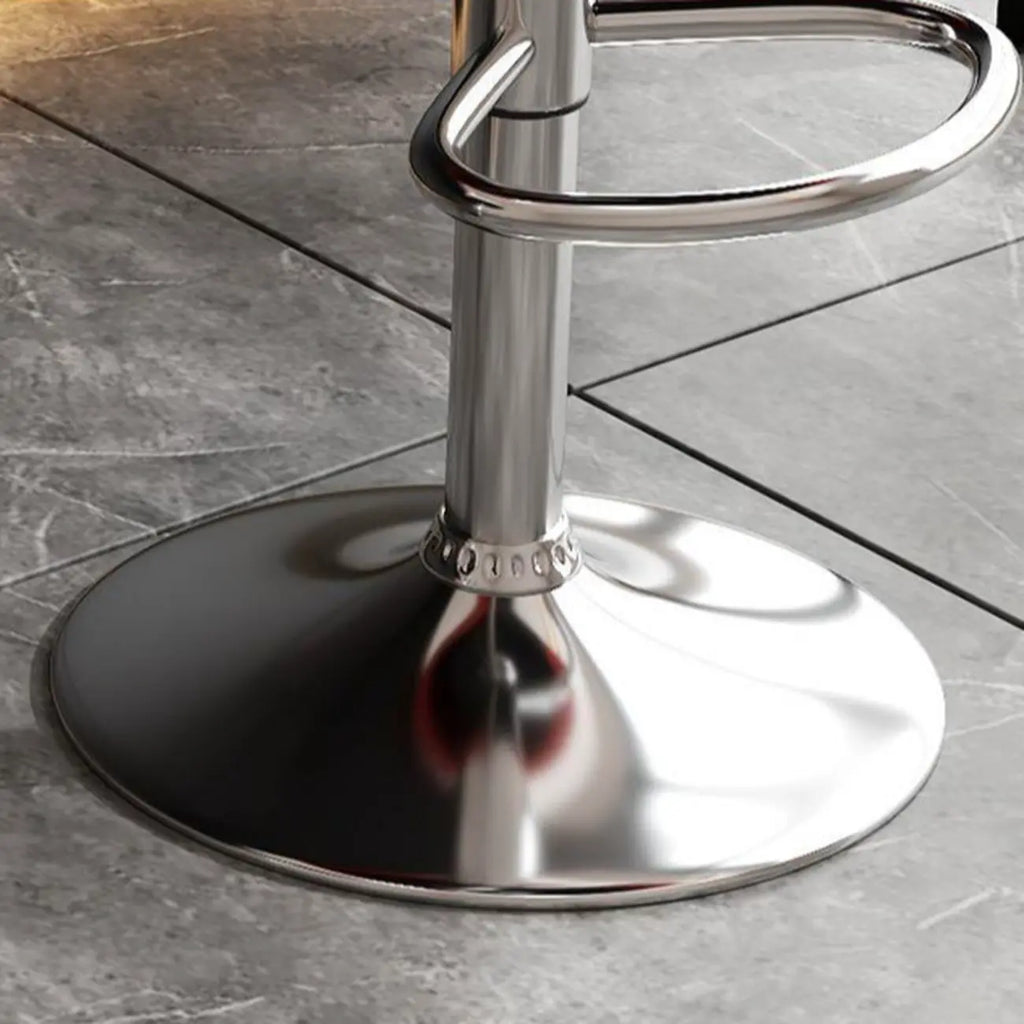 Tabouret de bar pivotant, capitonné en losanges, réglable, cuir PU noir et rouge