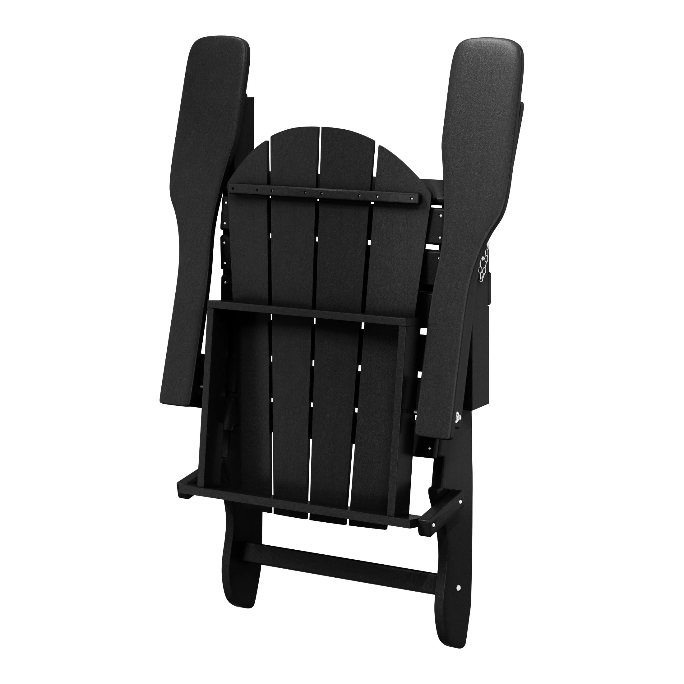 Chaise Adirondack pliante de patio d'extérieur tout temps résistante à la décoloration Polytrends Laguna