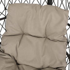 Chaise suspendue pliable d'extérieur Coloma en osier et corde avec support