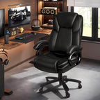 Chaise de bureau Bossin Big and Tall pour cadres, 227 kg, soutien lombaire réglable, chaise ergonomique avec dossier haut en cuir PU