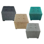 MJL Furniture Text2 Olivia Pouf carré capitonné 4 boutons