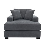 Trois tailles de chaise longue surdimensionnée avec oreillers