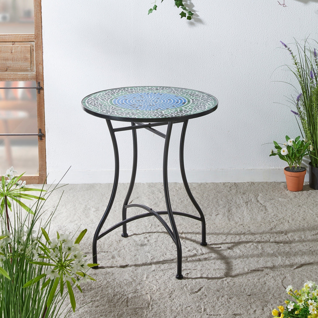 Ensemble bistrot pliant en métal Glitzhome pour extérieur, 3 pièces, table et chaises de patio