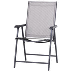 Ensemble de 4 chaises de patio pliantes Outsunny au design simple et chic, confortables pour la terrasse, le jardin, la cour et les voyages