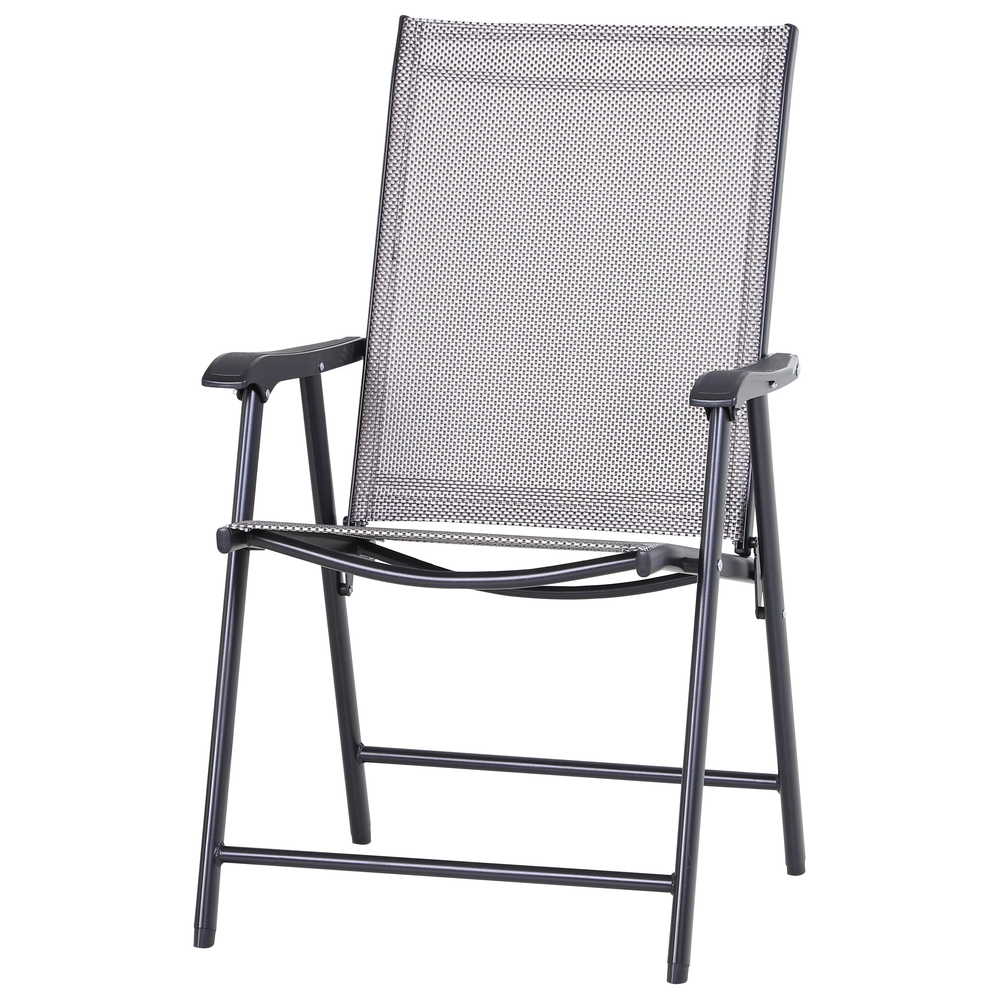 Ensemble de 4 chaises de patio pliantes Outsunny au design simple et chic, confortables pour la terrasse, le jardin, la cour et les voyages