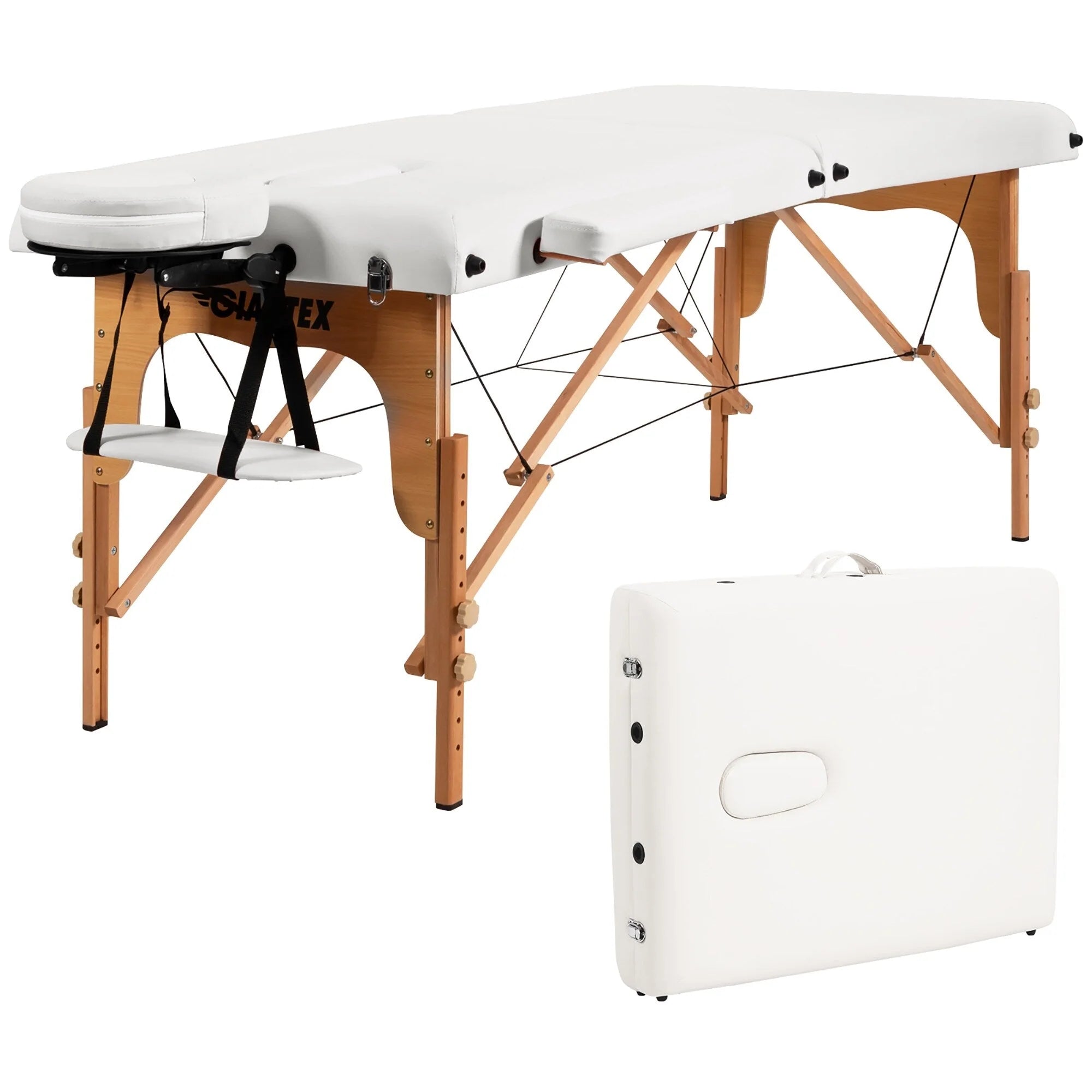 Table de massage portable 84L réglable lit de spa facial tatouage avec sac de transport
