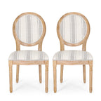 Chaises de salle à manger en tissu de style campagnard français - NH419413