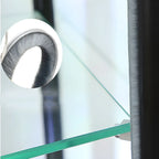 Vitrine contemporaine rectangulaire en verre noir