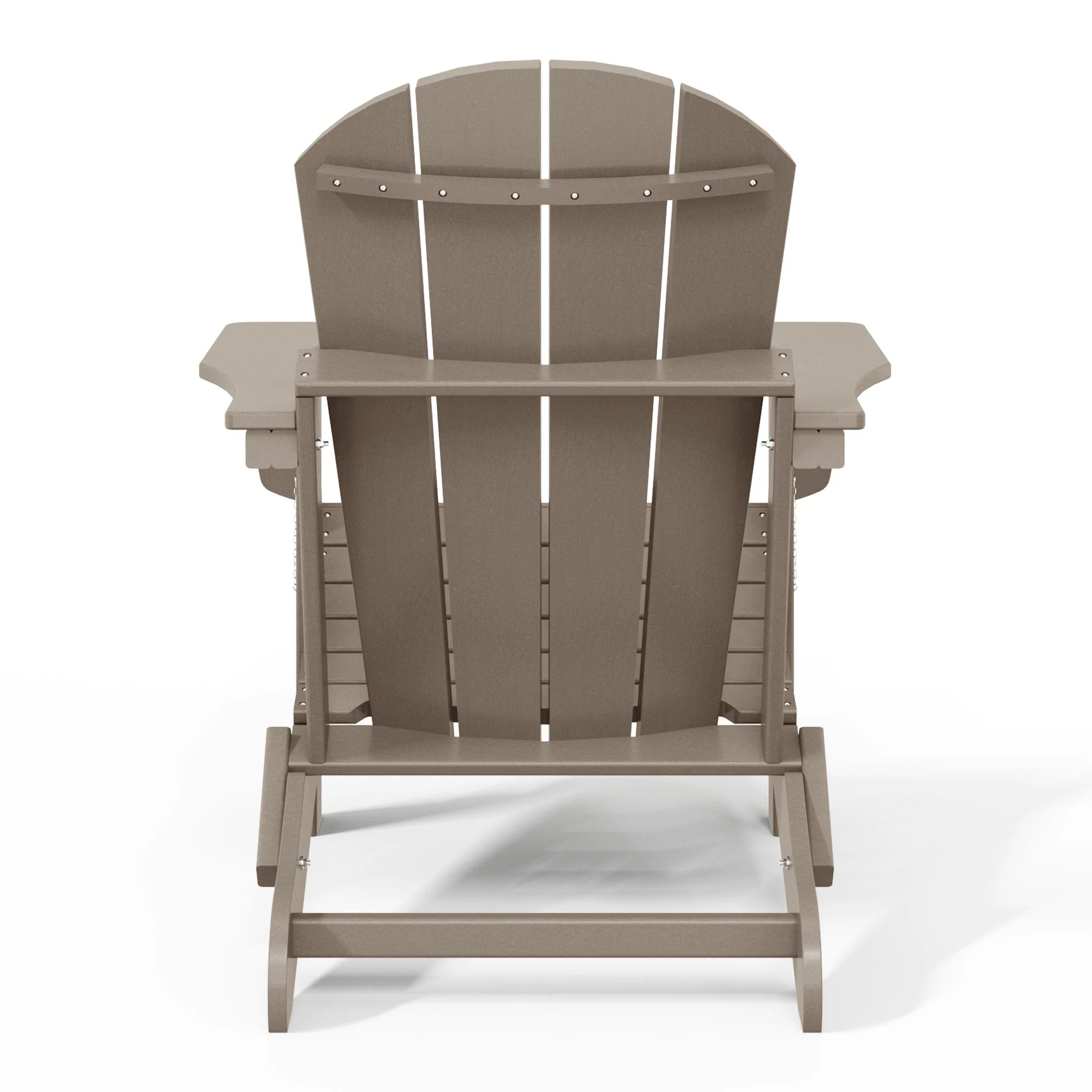 Chaise Adirondack pliante de patio d'extérieur tout temps résistante à la décoloration Polytrends Laguna