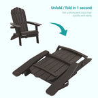 Lot de 2 chaises Adirondack pliantes Bonosuki pour patio et brasero