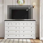 Commode 10 tiroirs, commode en bois 55 grands tiroirs et commodes