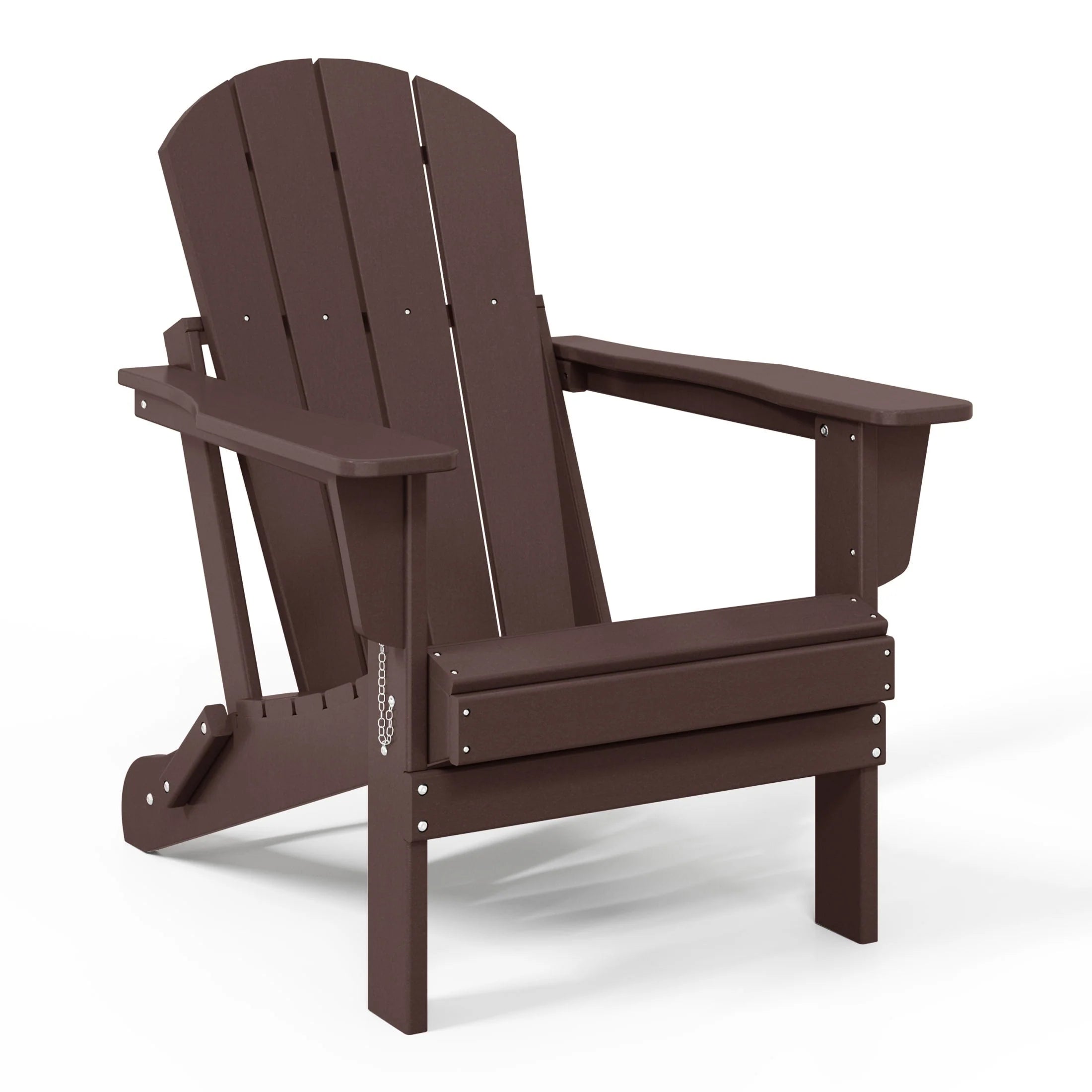 Chaise Adirondack pliante de patio d'extérieur tout temps résistante à la décoloration Polytrends Laguna