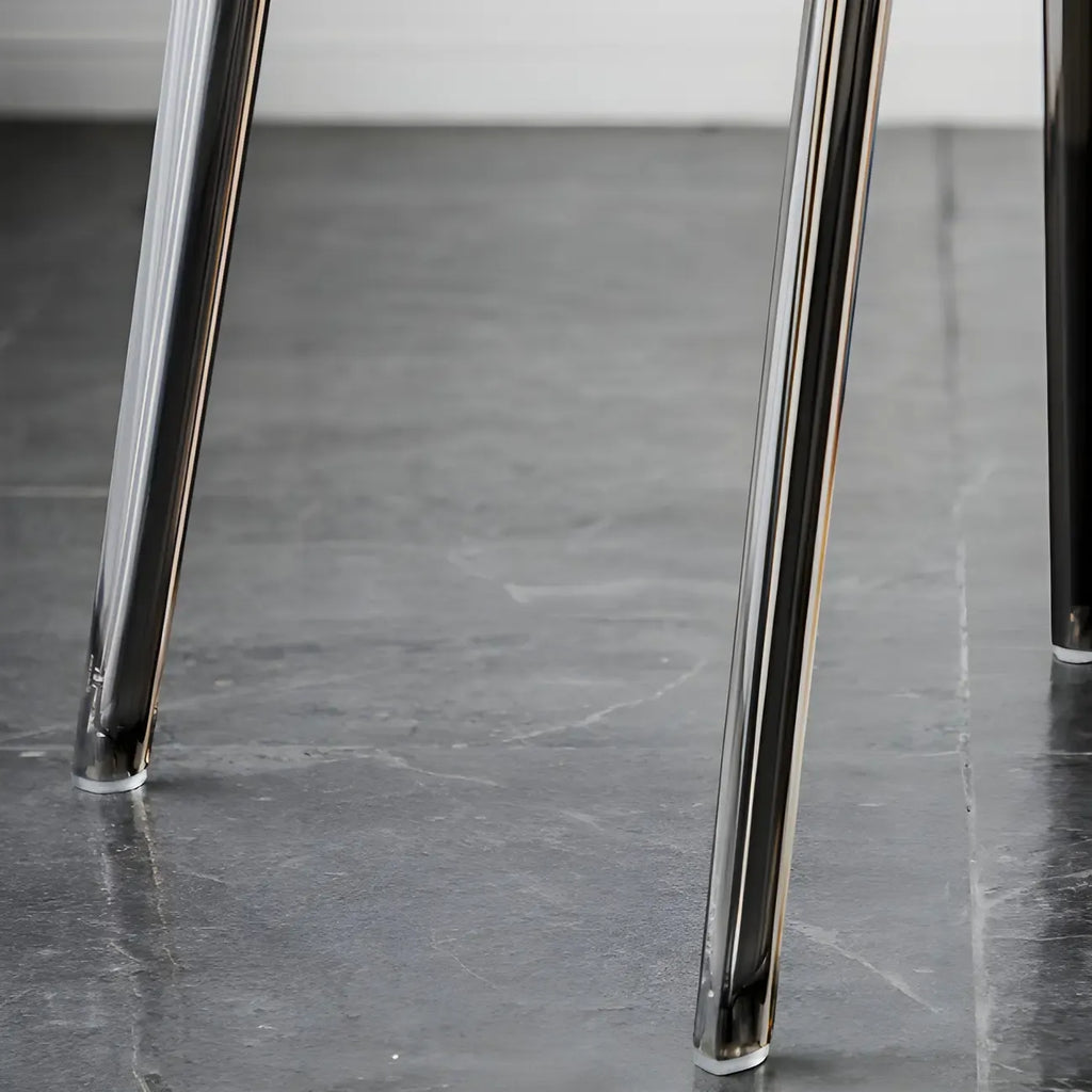 Chaise de salle à manger en acrylique ambré sans accoudoirs à dossier bas