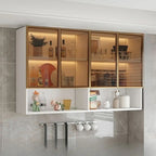 Buffet de cuisine mural gris en bois avec rangement