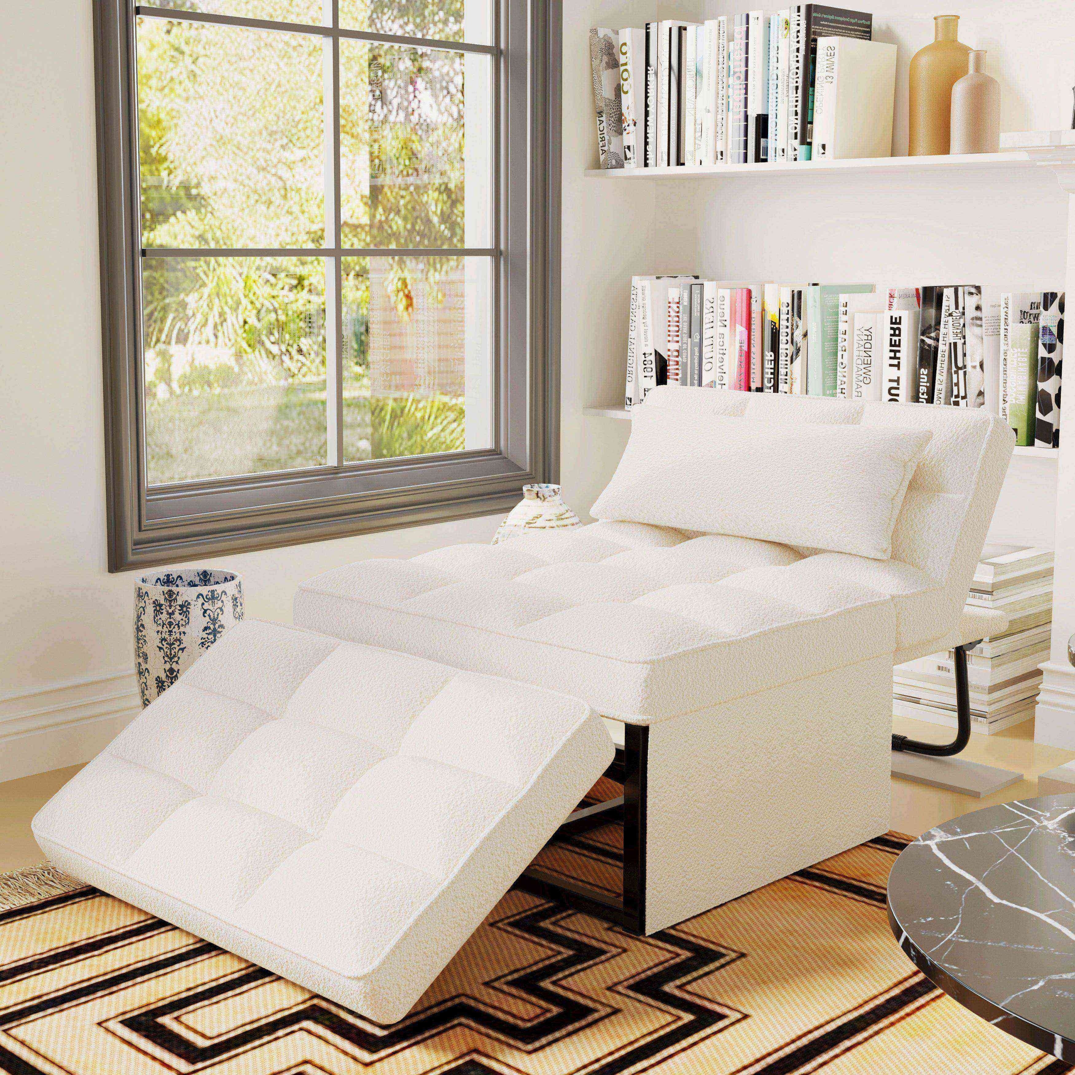 Canapé Convertible Lit Canapé Fauteuil Ottoman Pliant Fauteuils Inclinables pour Salon