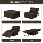 Canapé Convertible Lit Canapé Fauteuil Ottoman Pliant Fauteuils Inclinables pour Salon