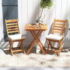 Ensemble de bistrot pliant 3 pièces Patiojoy avec coussins d'assise amovibles - Voir les détails