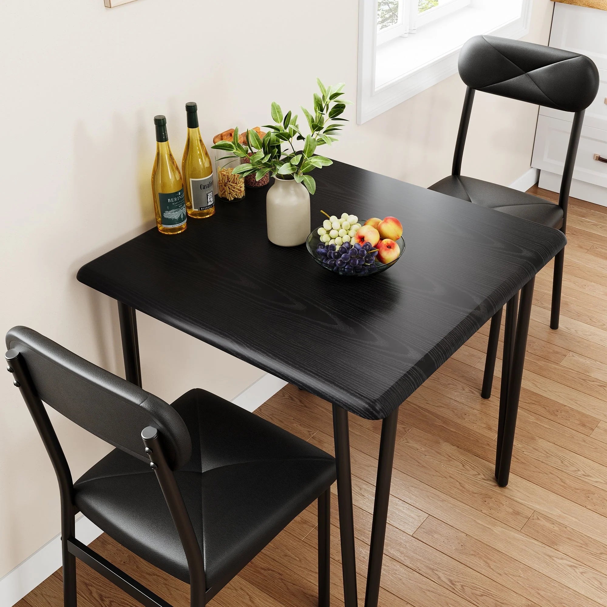 Ensemble Table et Chaises de Salle à Manger Moderne - 3 Pièces