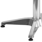 Table d'intérieur/extérieur à plateau lisse en aluminium rond de 27,5 po avec base