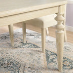 Ensemble table et chaises de salle à manger moderne, ensemble table et chaises de salle à manger pour fêtes à domicile avec 6 chaises capitonnées et pieds tournés pour la cuisine
