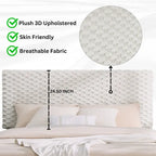 Lit plateforme Queen avec tête de lit réglable, tissu Dove