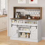Moasis - Meuble de Bar à Café Style Ferme - 38,4 P x 119,9 L x 130,8 H cm