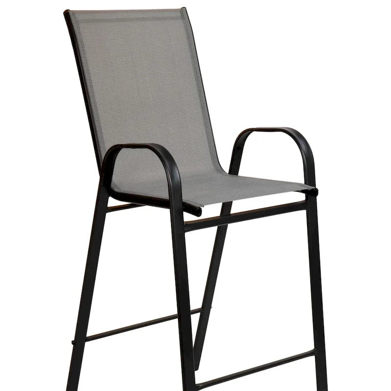Lot de 4 tabourets de bar d'extérieur en matériau Flex Comfort – Tabouret de terrasse