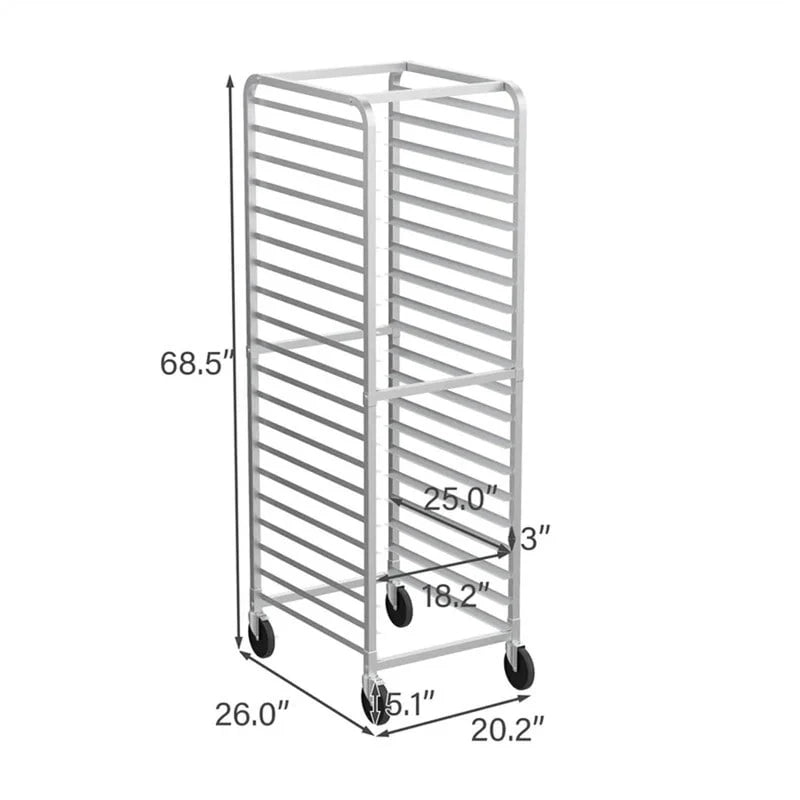 Support de cuisson en acier inoxydable à 10 ou 20 niveaux pour plaques de cuisson et moules à petits pains