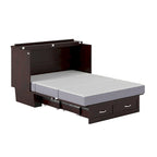 Lit escamotable coffre Monroe avec matelas en mousse à mémoire de forme 6 po