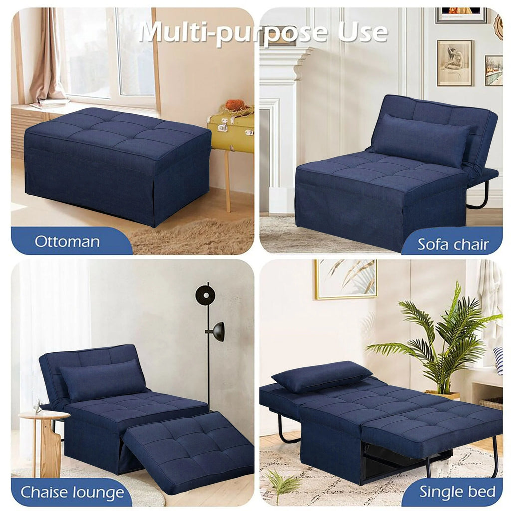 Canapé Convertible Lit Canapé Fauteuil Ottoman Pliant Fauteuils Inclinables pour Salon