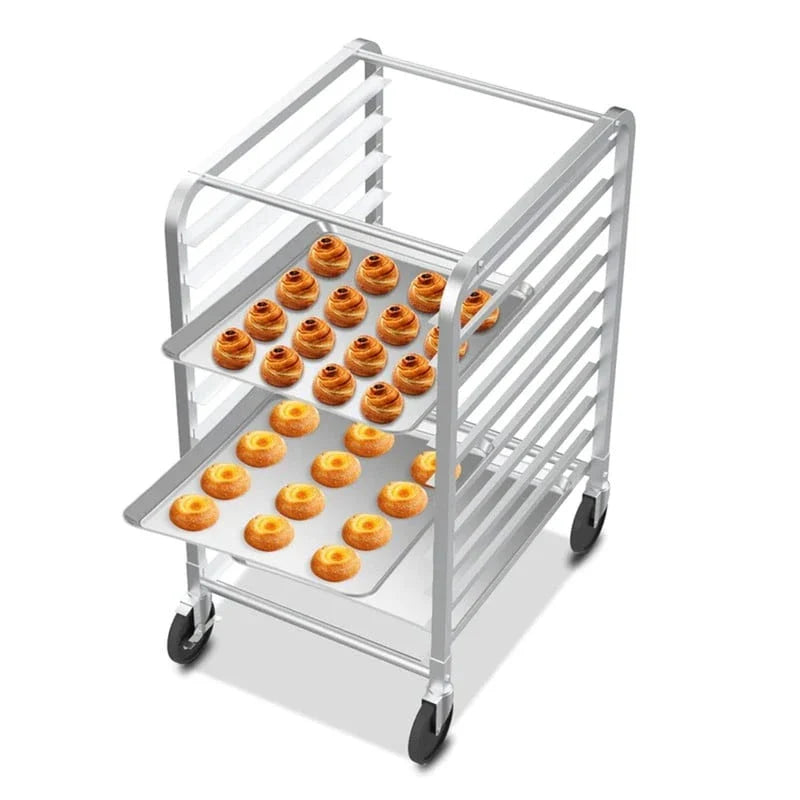 Support de cuisson en acier inoxydable à 10 ou 20 niveaux pour plaques de cuisson et moules à petits pains