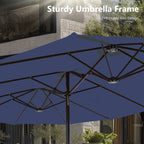 MAISON ARTS Parasol double de 4,5 m pour terrasse, grande taille, avec pied inclus