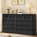 Commode 10 tiroirs, commode en bois 55 grands tiroirs et commodes