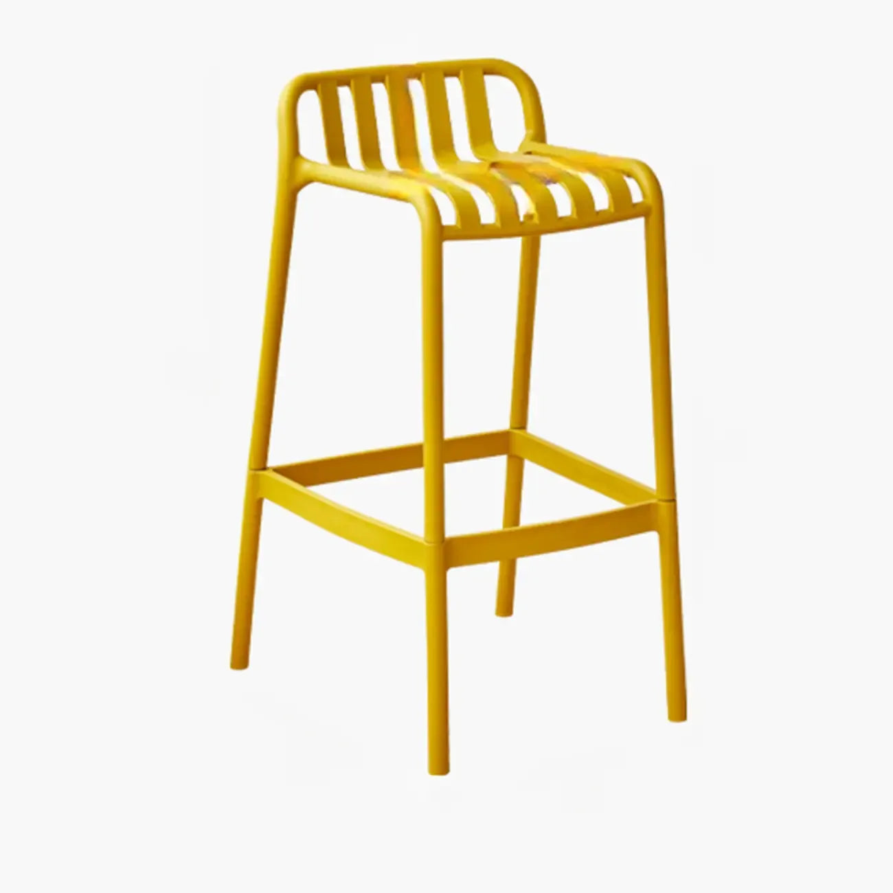 Tabouret de bar minimaliste en plastique pour l'extérieur et l'intérieur