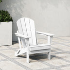 Chaise Adirondack pliante de patio d'extérieur tout temps résistante à la décoloration Polytrends Laguna