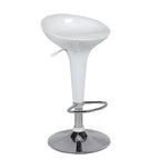 Tabouret de bar pivotant en plastique chromé, réglable en hauteur