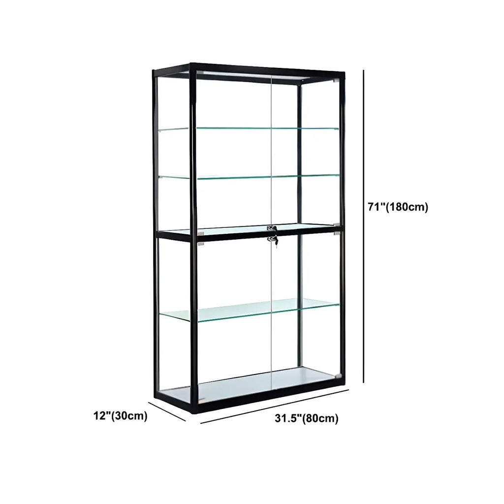 Vitrine contemporaine rectangulaire en verre noir