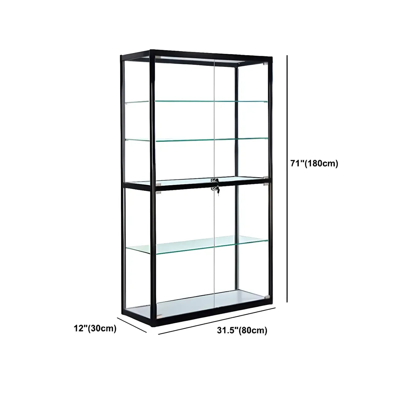 Vitrine contemporaine rectangulaire en verre noir