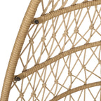 Chaise suspendue pliable d'extérieur Coloma en osier et corde avec support