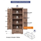 Armoire de rangement de cuisine de ferme, meubles de rangement en bois