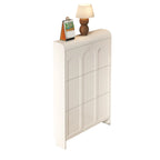 Meuble de rangement pour chaussures en bois blanc à 3 niveaux et à façade abattante Slim