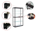 Vitrine contemporaine rectangulaire en verre noir