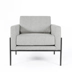 Fauteuil club moderne HomePop rembourré avec cadre en métal