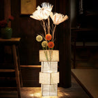 Lampadaire tressé LED à brancher pour salon
