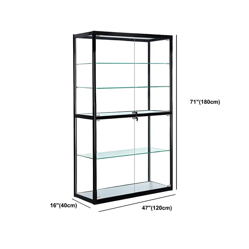 Vitrine contemporaine rectangulaire en verre noir
