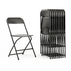 Chaise pliante en plastique - Lot de 10 - Capacité de 295 kg - Chaise événementielle